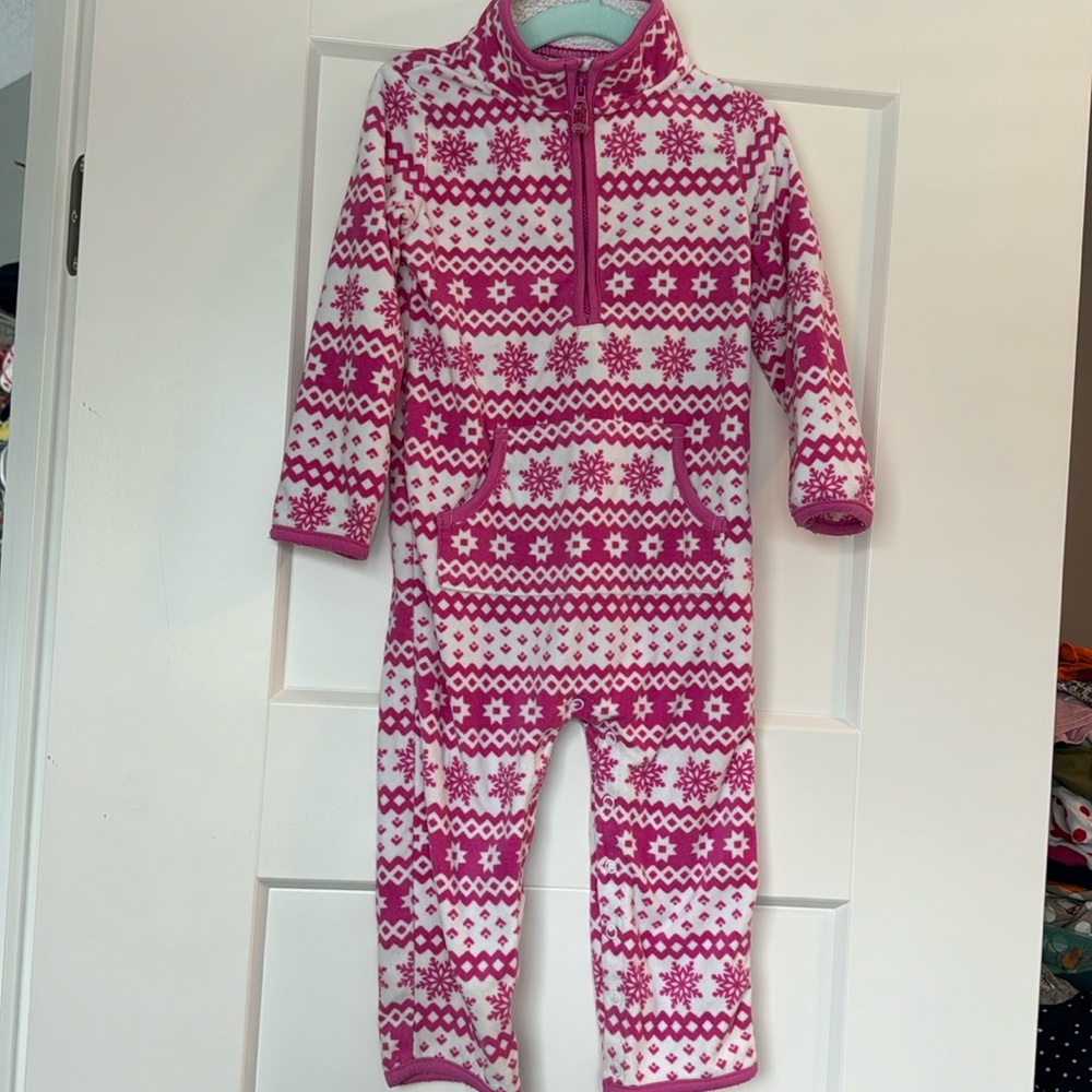 CARTERS 24M Fleece Winter Romper